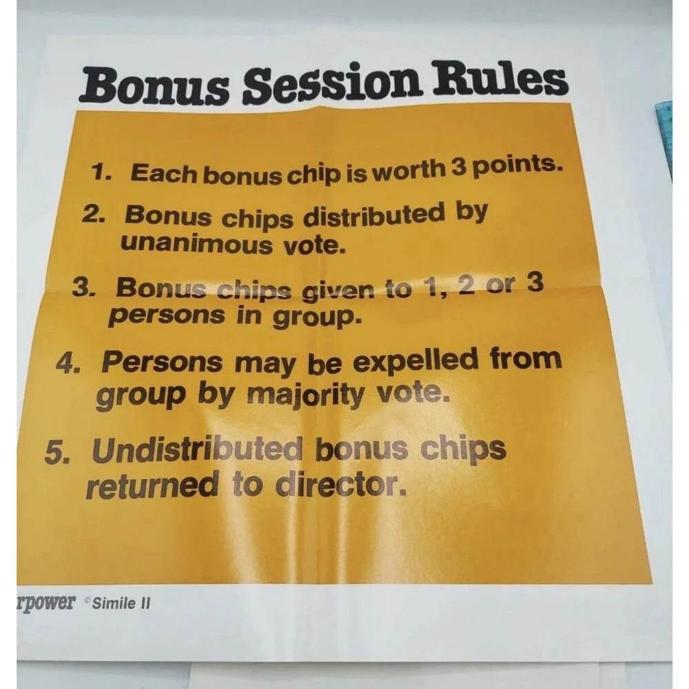 Star Power Wealth & Power Simulation Game - Instructions And Posters Plus Chips